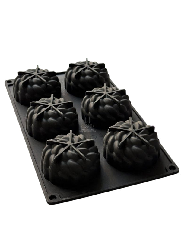 CAKE DECOR™ 6-Cavity Starburst Dome Silicone Chocolate Mold - G450