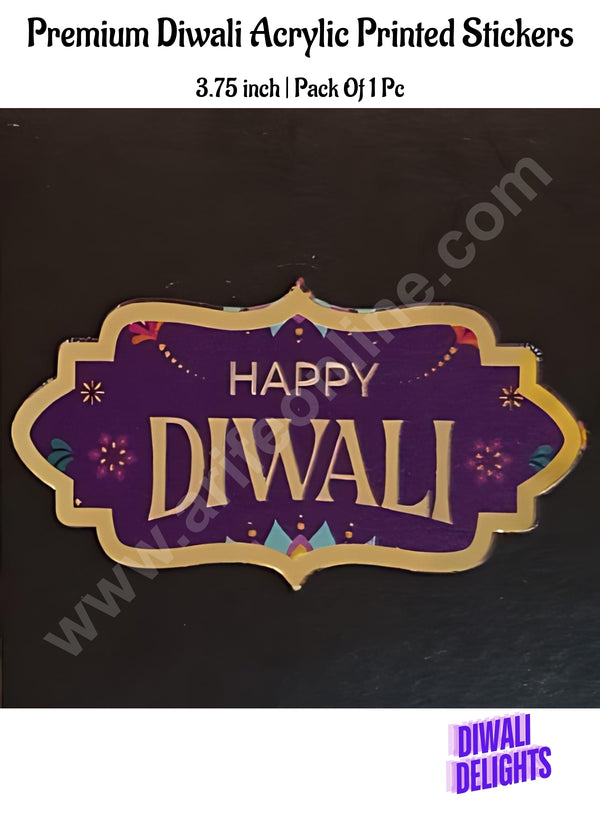 Cake Decor™ Premium Printed Diwali Acrylic Stickers For Hampers Cake and Cupcakes Toppers ( SBMT-DPremium-009 )