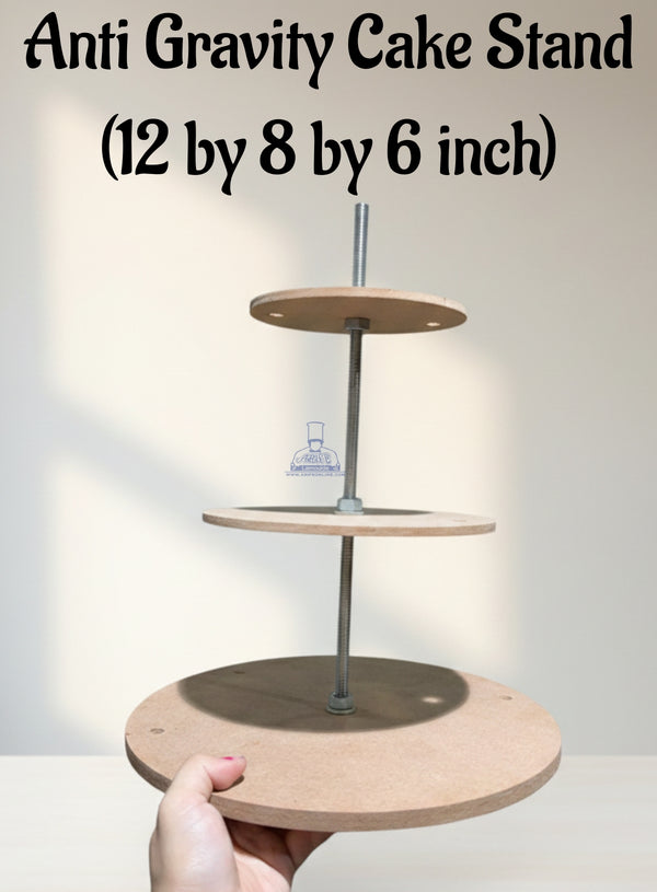 CAKE DECOR™ Anti Gravity Cake Stand(12 by 8 by 6 inch) | Cake Stand | Display Stand