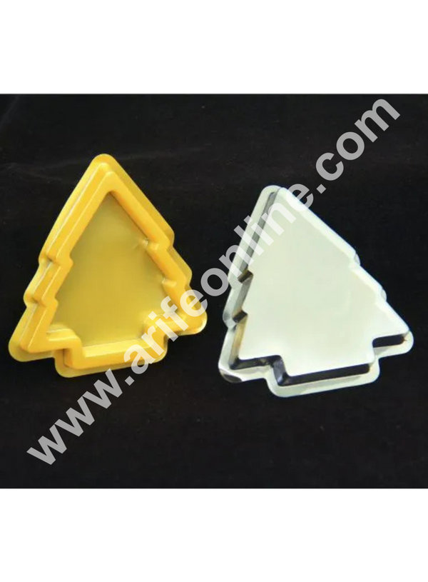 CAKE DECOR™ Christmas Tree Shape Mould PVC Chocolate Box | Hamper box | PVC Box - 1 Piece