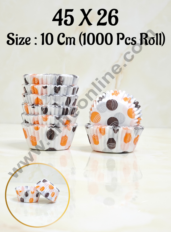 Cake Decor Mini Orange Black Polka Dots Cupcake Liner - 10 cm Baking Cups Cupcake Mold Paper Muffin - 1000 pcs Pack