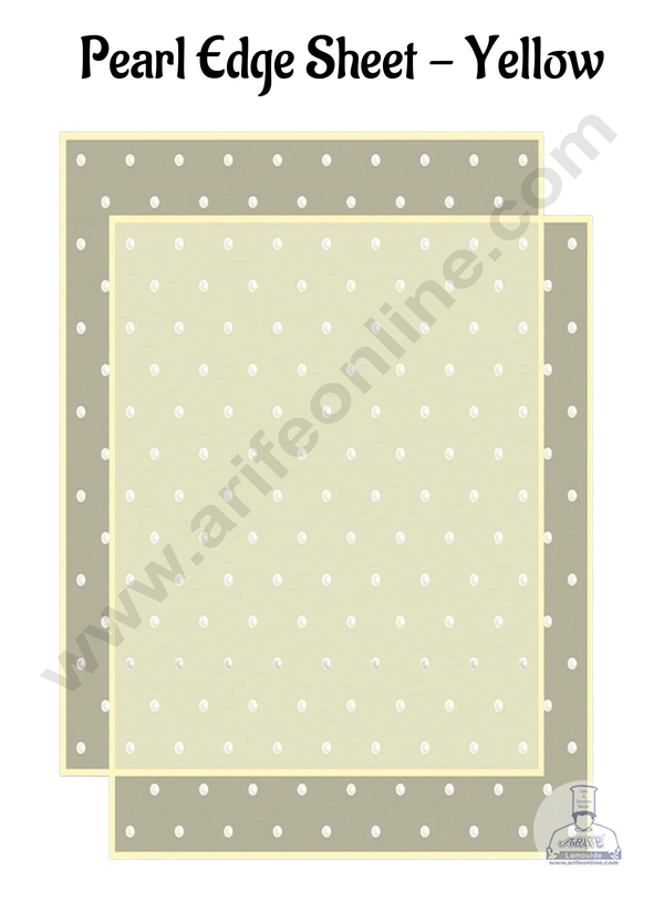 Pearl Edge Design Korean Wrapping Sheet | Premium Flower Wrapper (Yellow)- CAKE DECOR™