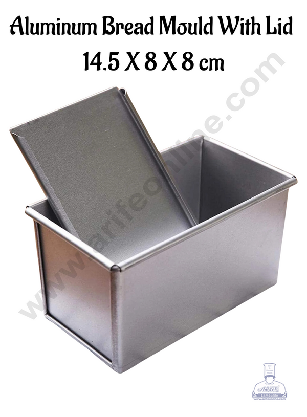 Aluminum Bread Loaf Mould With Lid (14.5 X 8 X 8cm)- CAKE DECOR™