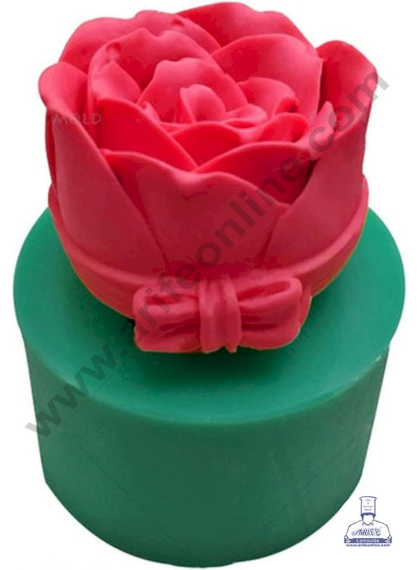 3D Silicon 1 Cavity Rose Shape Silicon Candle Mould, Silicon Soap Mould (SBSP-DYF6700) - CAKE DECOR™