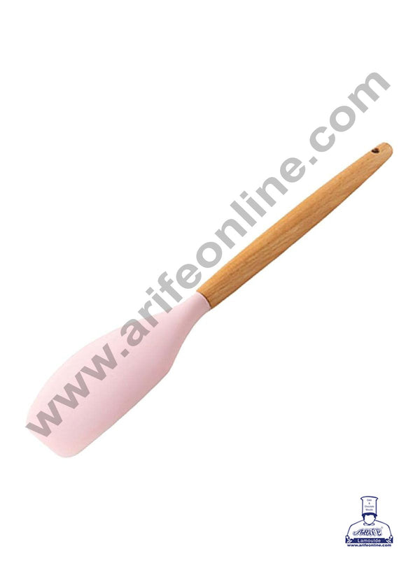 Cake Decor ™1 pc Large Silicone Spatula with Wooden Handle for All Your Baking Needs, Mixing, Frosting, Scraping