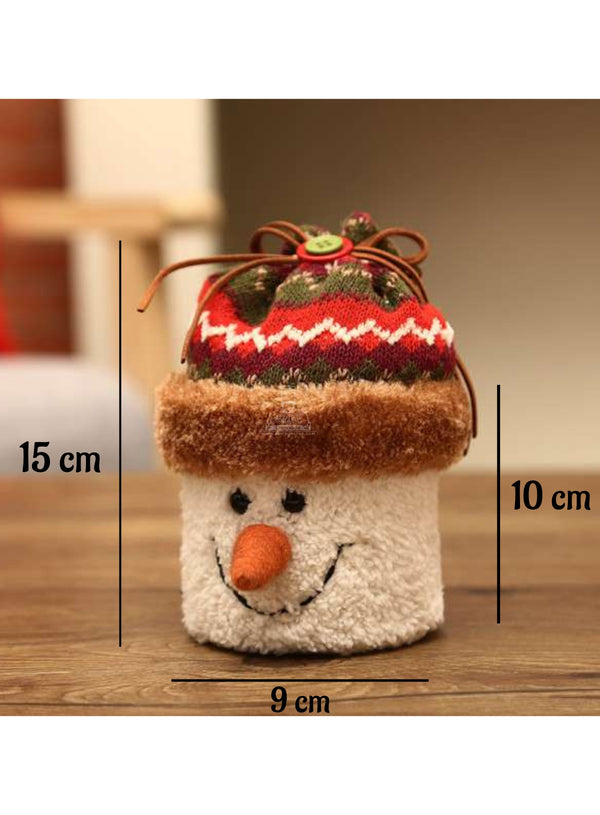 Fluffy Snowman Decorative Storage Jar | 1 Piece Pack - CAKE DECOR™