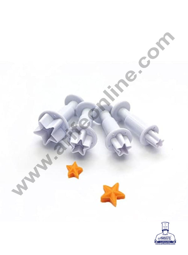 Cake Decor 4Pcs Star Shape Plunger Cutter