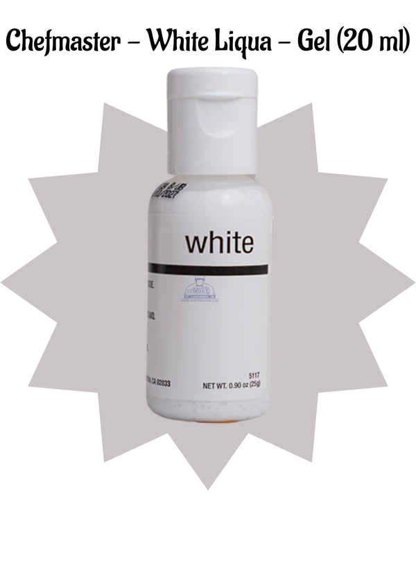 Chefmaster Liqua-Gel White .70 oz Food Color (20 ml)