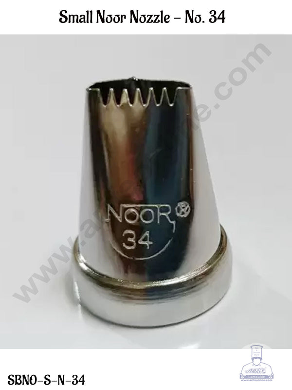 CAKE DECOR™ Small Noor Multi-opening Icing Nozzle No. 34 with Collar Ring | Piping Steel Nozzle