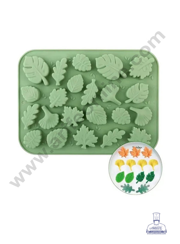 CAKE DECOR™ Multi-Cavity Assorted Botanical Leaf Silicone Chocolate Mold - JSC4012
