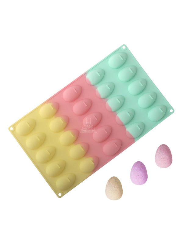 CAKE DECOR™ 24-Cavity Mini Easter Egg Silicone Mold (3-Color) - JSC4491