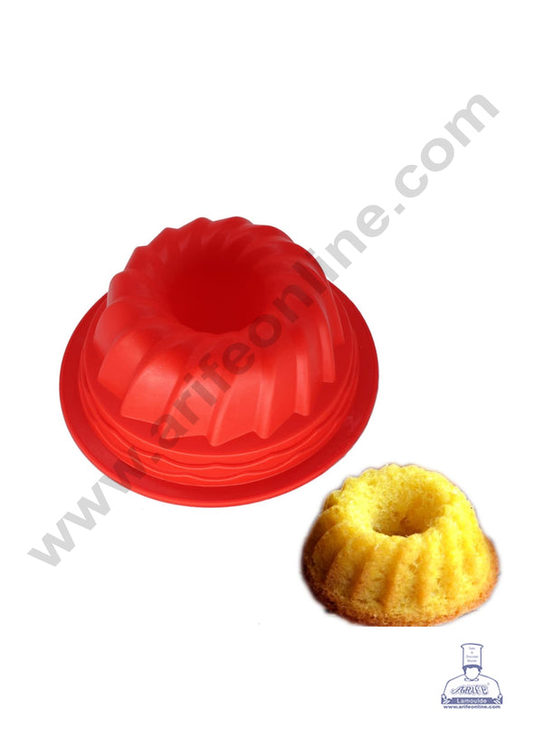 CAKE DECOR™ Single-Cavity Small Swirl Bundt Silicone Cake Mold - 640-9