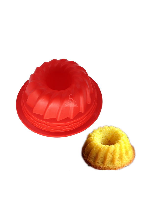 CAKE DECOR™ Single-Cavity Small Swirl Bundt Silicone Cake Mold - 640-9