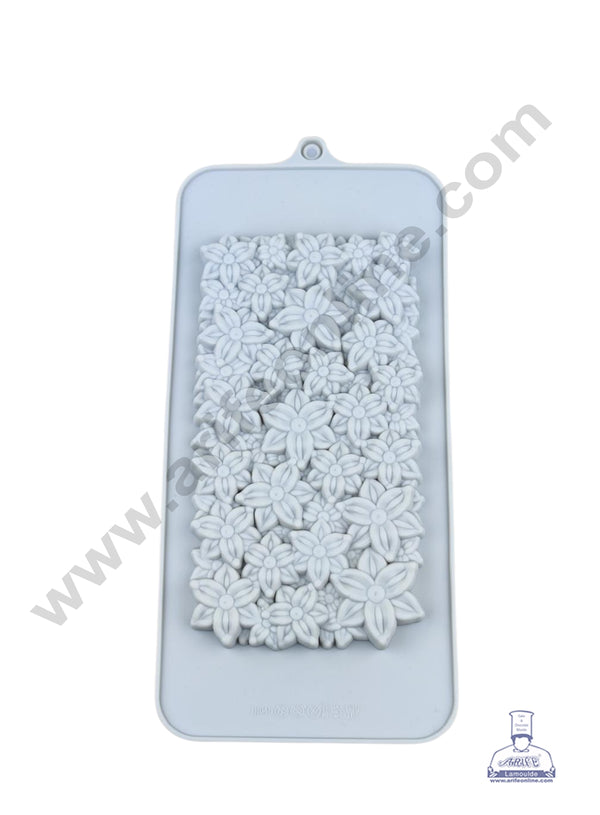 CAKE DECOR™ Multi-Cavity Flower Silicone Fondant Bar Mould - D1045