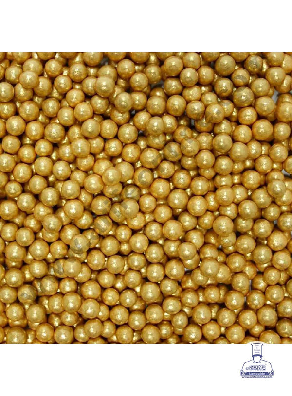 CAKE DECOR™ Balls Sugar Candy Gold - 3 - 100 gms