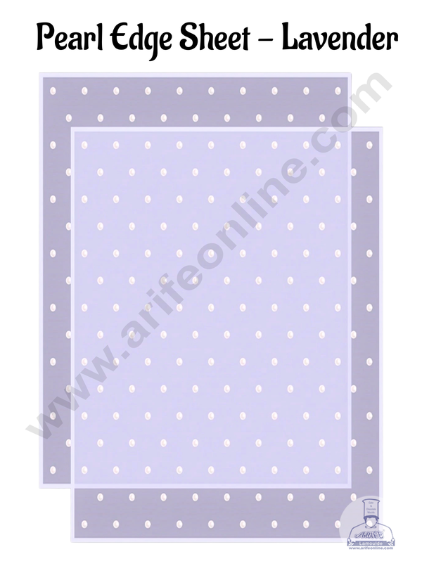 Pearl Edge Design Korean Wrapping Sheet | Premium Flower Wrapper (Lavender)- CAKE DECOR™