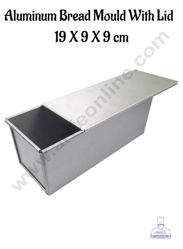 Aluminum Bread Loaf Mould With Lid (19 X 9 X 9 cm)- CAKE DECOR™