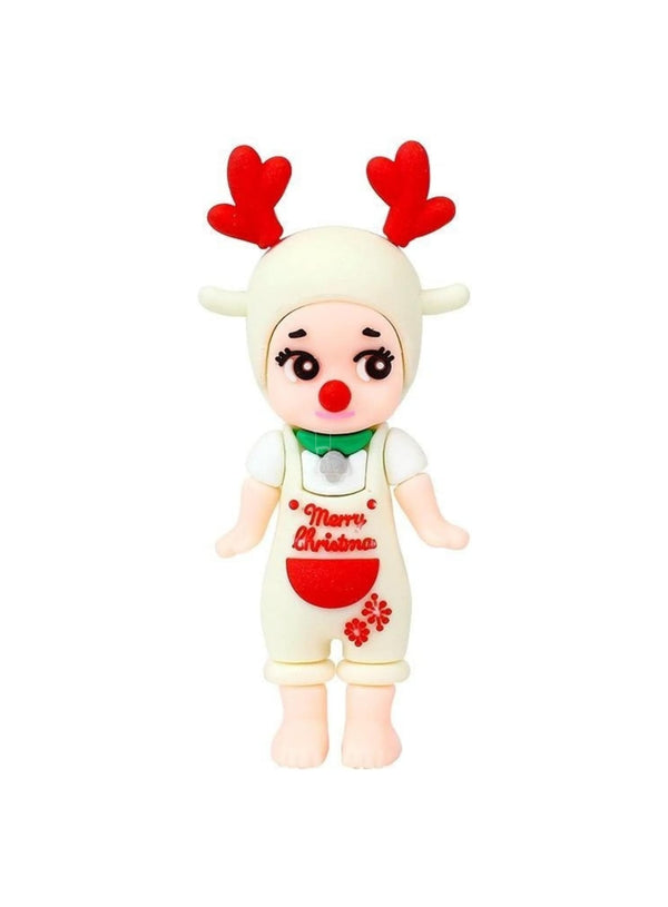 CAKE DECOR™ Christmas Baby Reindeer Rubber Cake Topper  (7 cm)- 1 Piece