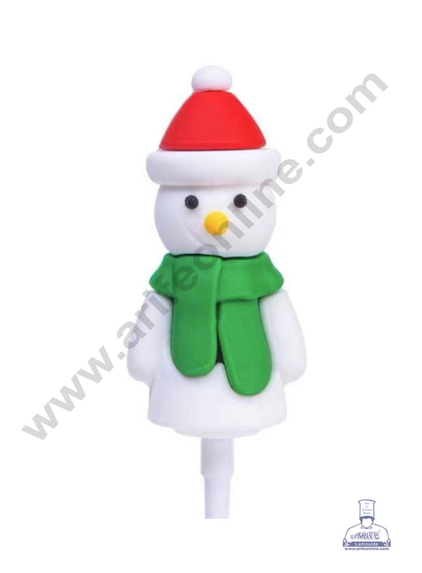 CAKE DECOR™ Snowman Rubber Cake Topper (5.5 cm)- 1 Piece