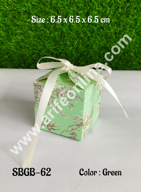 CAKE DECOR™ Goodie Bag For Hampers | Chocolate Box Hamper Box 10 Pcs Pack - Green (SBGB-62)