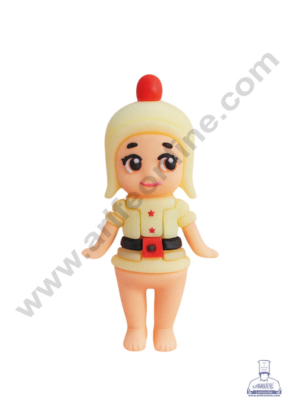 CAKE DECOR™ Christmas Baby Elf Rubber Cake Topper(7 cm)- 1 Piece