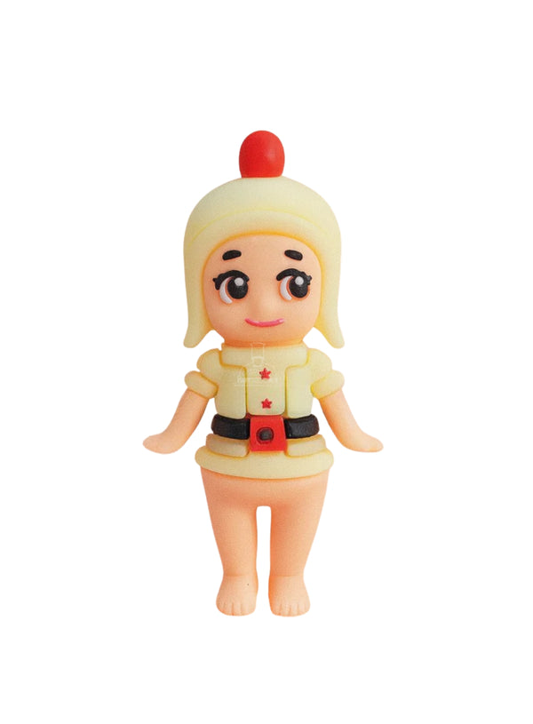 CAKE DECOR™ Christmas Baby Elf Rubber Cake Topper(7 cm)- 1 Piece