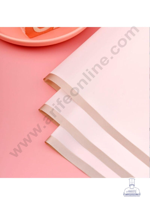 Double Side Gold Edge Korean Wrapping Sheet | Premium Flower Wrapper (Peach)- CAKE DECOR™