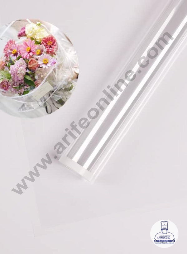 White Edge Transparent Korean Wrapping Sheet | Premium Flower Wrapper - CAKE DECOR™