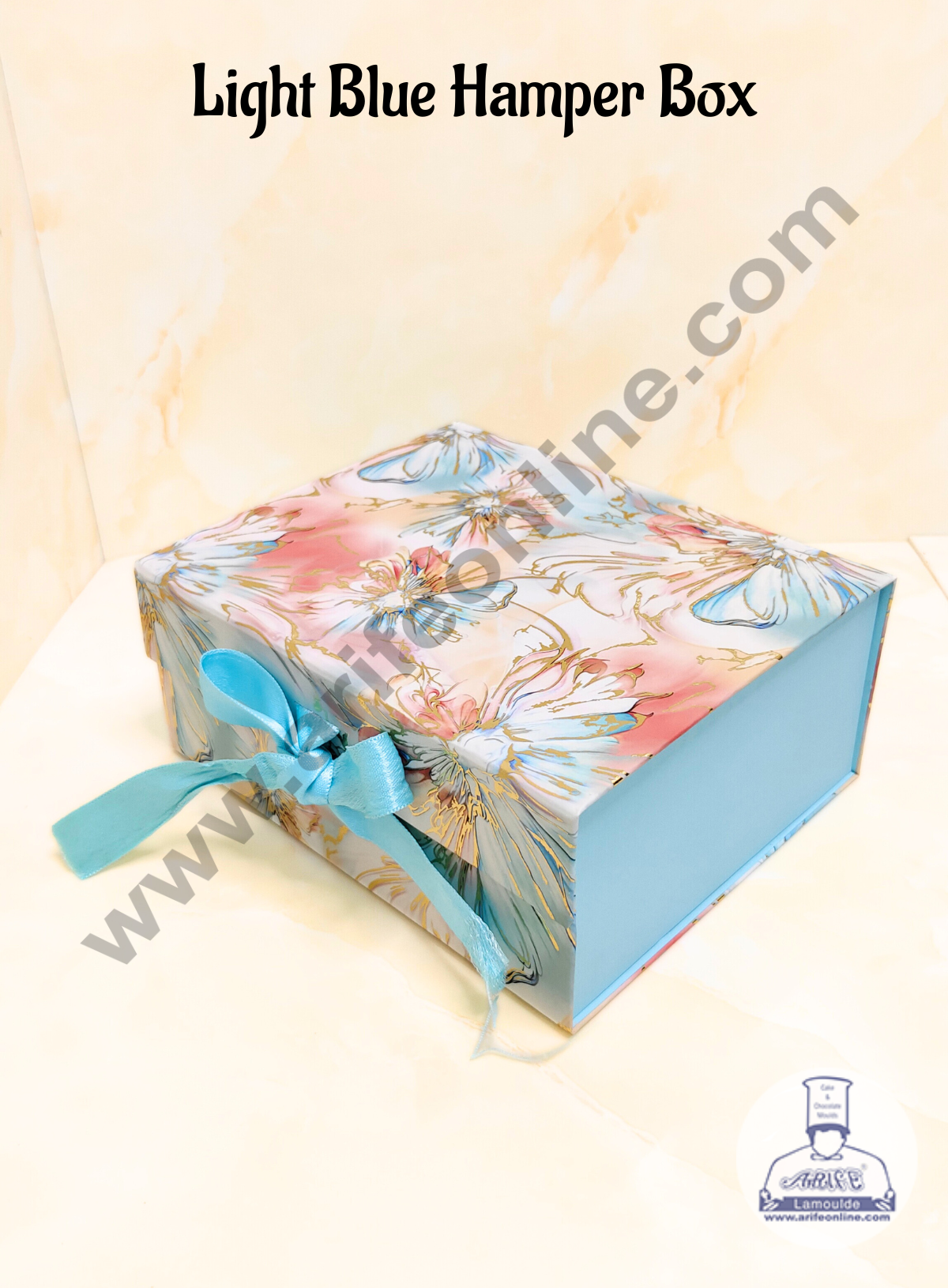 CAKE DECOR™ Elegant Light Blue Color Hard Foldable Hamper Box | Gift B ...