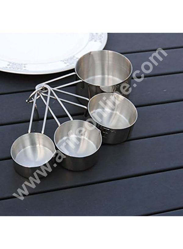 Cake Decor™ 4 Pieces Stainless Steel Measuring Cups  for Dry or Liquid/Kitchen Gadgets Measurements