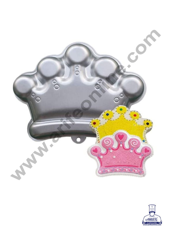 CAKE DECOR™ King Crown Shaped Aluminum 3D Cake Mould Tin