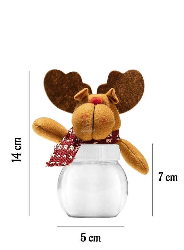 Mini Reindeer Decorative Storage Jar | 1 Piece Pack - CAKE DECOR™