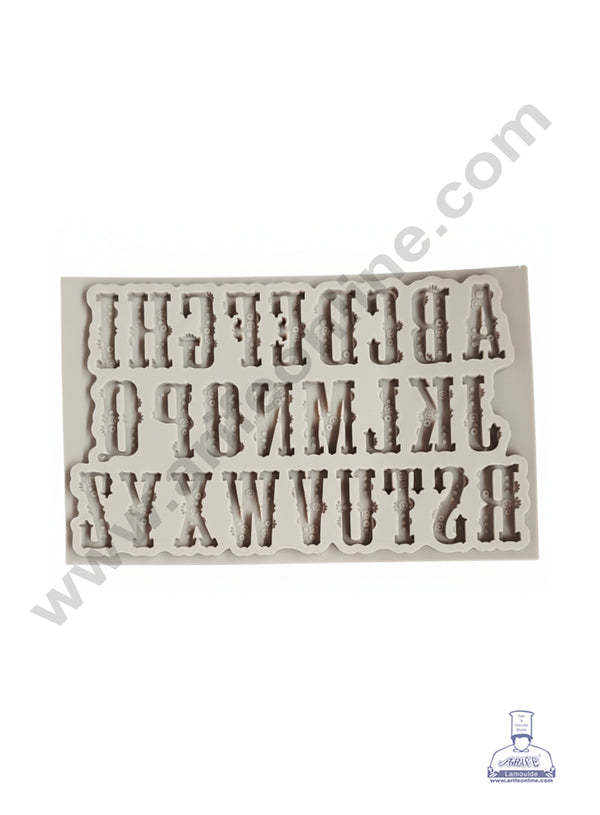 CAKE DECOR™ Full A-Z Decorative Style Alphabet Silicone Fondant Mold - B818