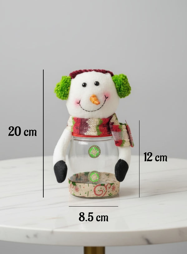 Cheerful Snowman Decorative Storage Jar | 1 Piece Pack - CAKE DECOR™