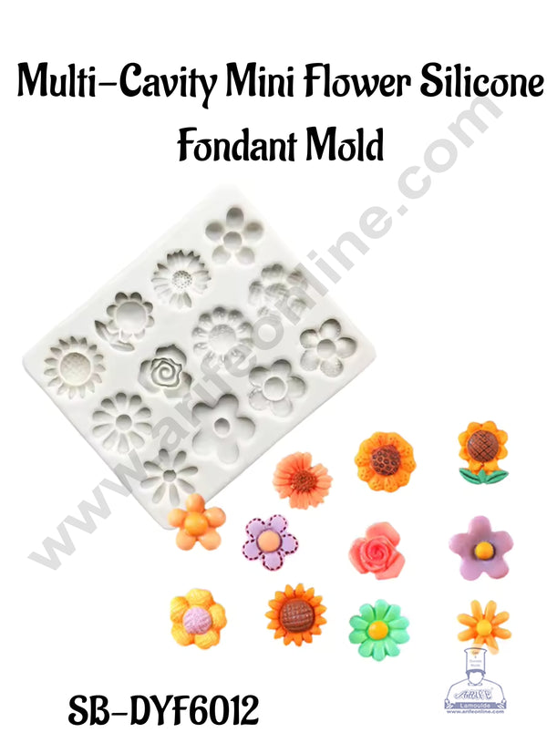 CAKE DECOR™ Multi-Cavity Mini Flower Silicone Fondant Mold │ SB-DYF6012 │