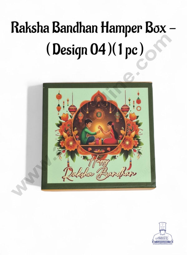 Happy Raksha Bandhan Hamper box - ( Design - 04)(1 Pc)  - CAKE DECOR™
