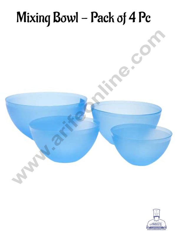 CAKE DECOR™ Plastic Mixing Bowl - ( Pack Of 4 Pcs )