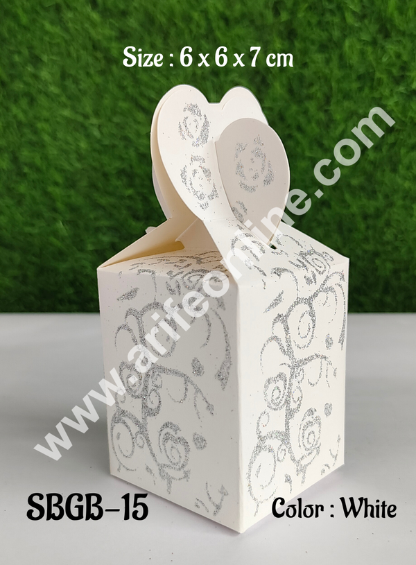 CAKE DECOR™ Goodie Bag For Hampers | Chocolate Box Hamper Box 10 Pcs Pack - White (SBGB-15)