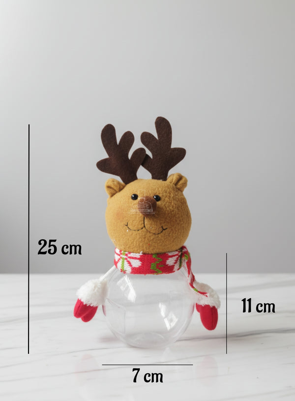 Cheerful Reindeer Decorative Storage Jar | 1 Piece Pack - CAKE DECOR™