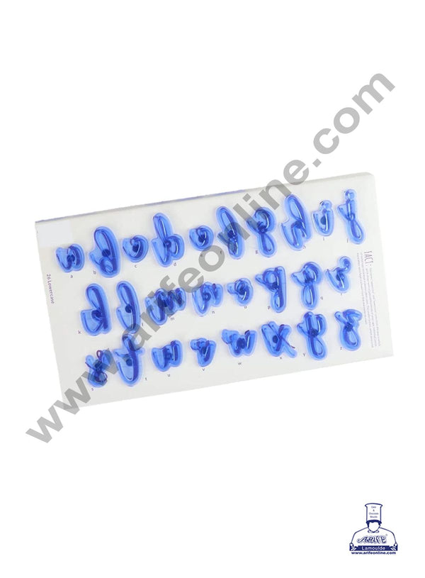 Cake Decor Plastic 26 pcs Lowercase Alphabet Cookie Stamping Set Plastic Fondant Cutter SBCK-2153