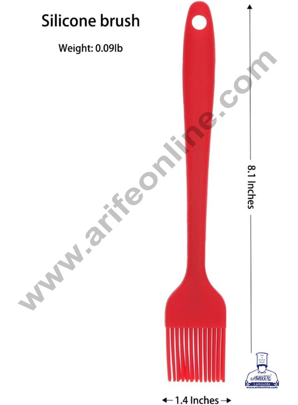 CAKE DECOR™ 1pc Red Silicone Brush | Heat-Resistant, Non-Stick & Flexible with Silicone Handle