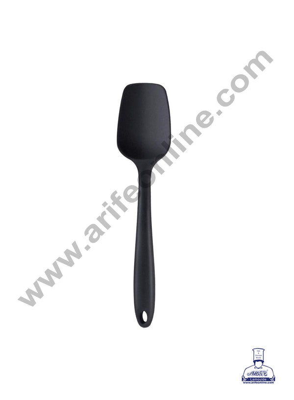 CAKE DECOR™ Black Silicone Spoon Spatula for Smooth Frosting, Easy Mixing, & Clean Scraping