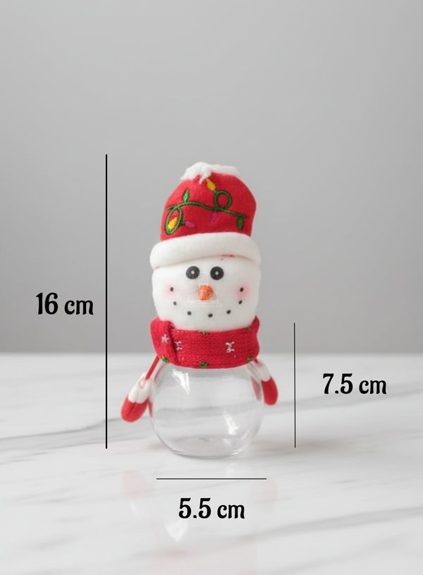 Mini Snowman Decorative Storage Jar | 1 Piece Pack - CAKE DECOR™