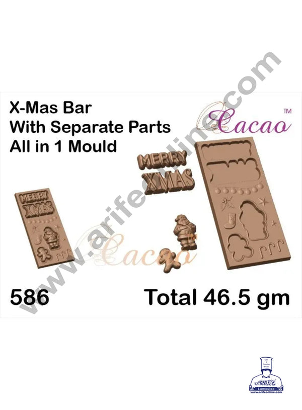 CAKE DECOR™ X-Mas Bar with Seperate Parts All in 1 Mould PVC Chocolate mould