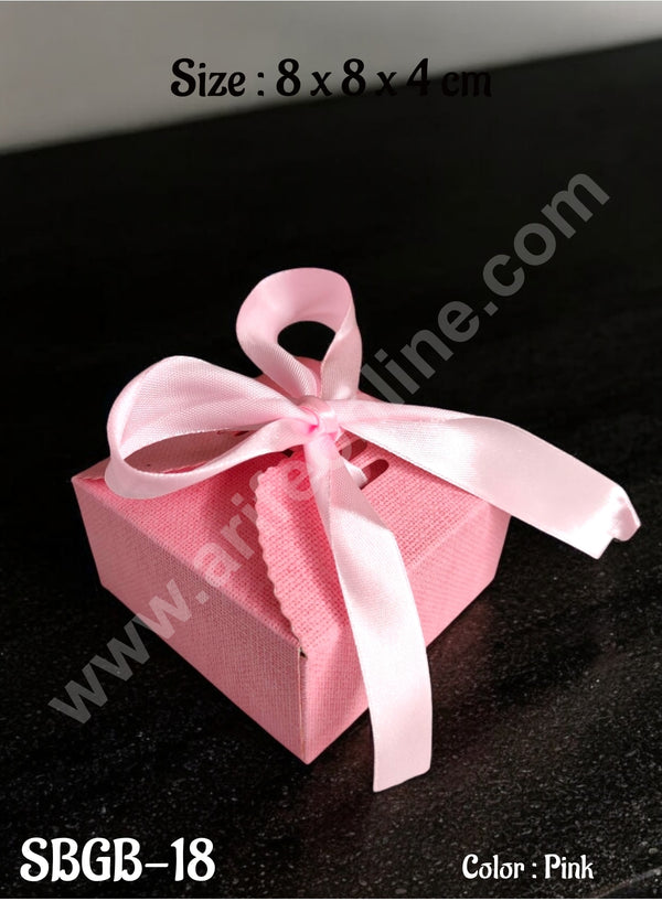 CAKE DECOR™ Goodie Bag For Hampers | Chocolate Box Hamper Box 10 Pcs Pack - Pink SBGB-18-P