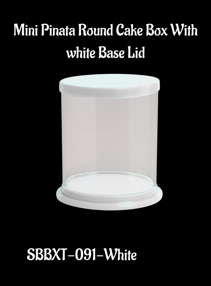 Pianta Box Home CAKE DECOR™ Mini Pinata Round Cake Box With White Base & Lid ...