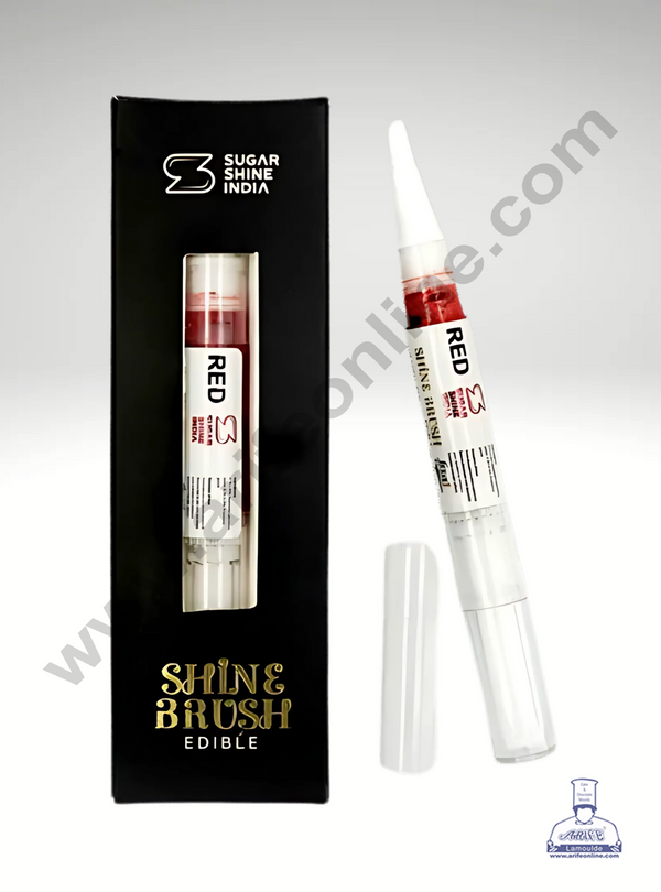 Red Edible Ink Sugar Shine Brush (1 piece)