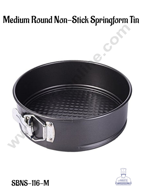 CAKE DECOR™ 20 cm Round Non-Stick Springform Tin- Heavy Quality | Medium Cake Mould for Baking – SBNS-116- M