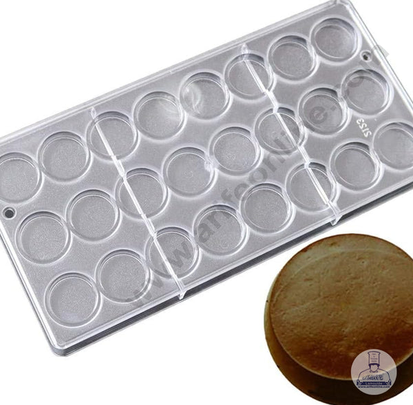 CAKE DECOR™ 24 Cavity 6g/pieces Professional Oblate Shape for Candy Bonbons Polycarbonate Chocolate Mold │SB-2123│