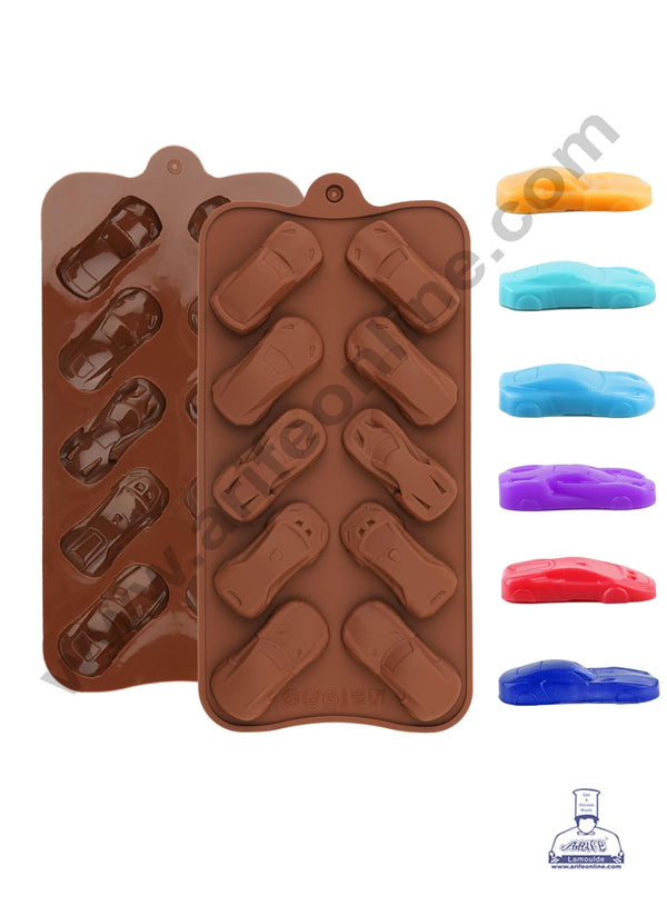 Cake Decor 10 Cavity Different Car Shape Silicone Chocolate Mould ( SBCM-683 )